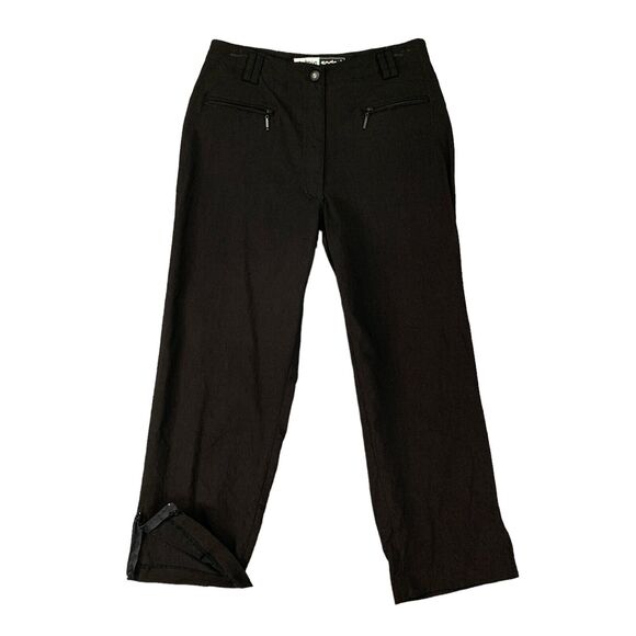 jamie sadock Pants - Vintage Jamie Sadock Pants Womens 2 Black Straight Ankle Zip Pockets Golf Chino